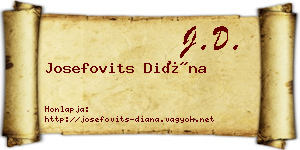 Josefovits Diána névjegykártya